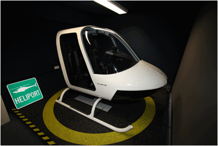 Einmalig in Österreich, ein Bell 206 Jetranger-Simulator steht ebenfalls zur Verfügung