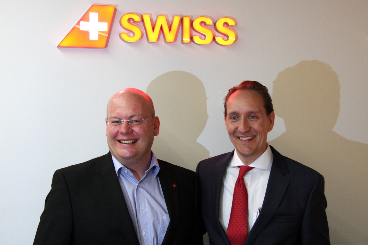 Bernhard Wodl (SWISS Austria & CEE) und Dieter Vranckx (Head of Sales Maketing CH, DE, AT)