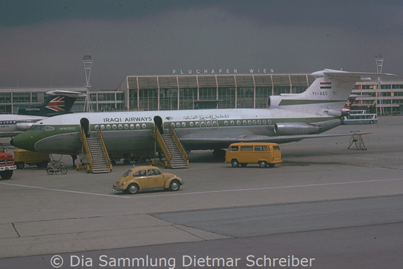 Iraqi Airways flog über viele Jahre hinweg nach Wien, hier zu sehen mit einer TRIDENT...