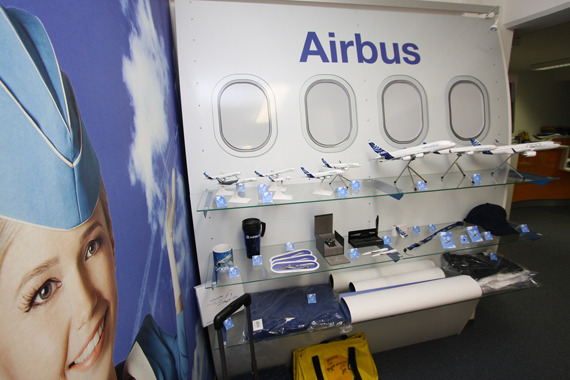 Der AIRBUS Store ist ein Paradies für Freunde des europäischen Luftfahrtherstellers