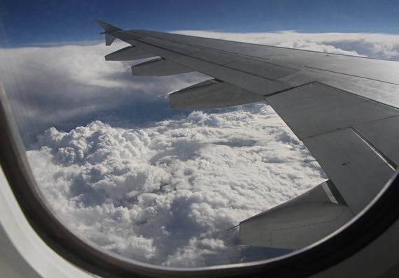 Über den Wolken..., der Flug hätte durchaus auch länger dauern können! Bild: Robert Lang VFFL