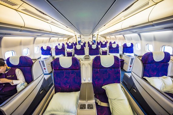 Eine überaus komfortable Business Class bietet AIR CHINA auf ihren Wien-Flügen an