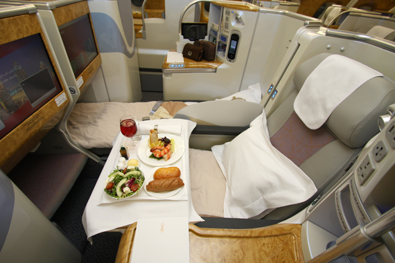 Die Emirates Business Class zählt bekanntlich zu den besten der Welt
